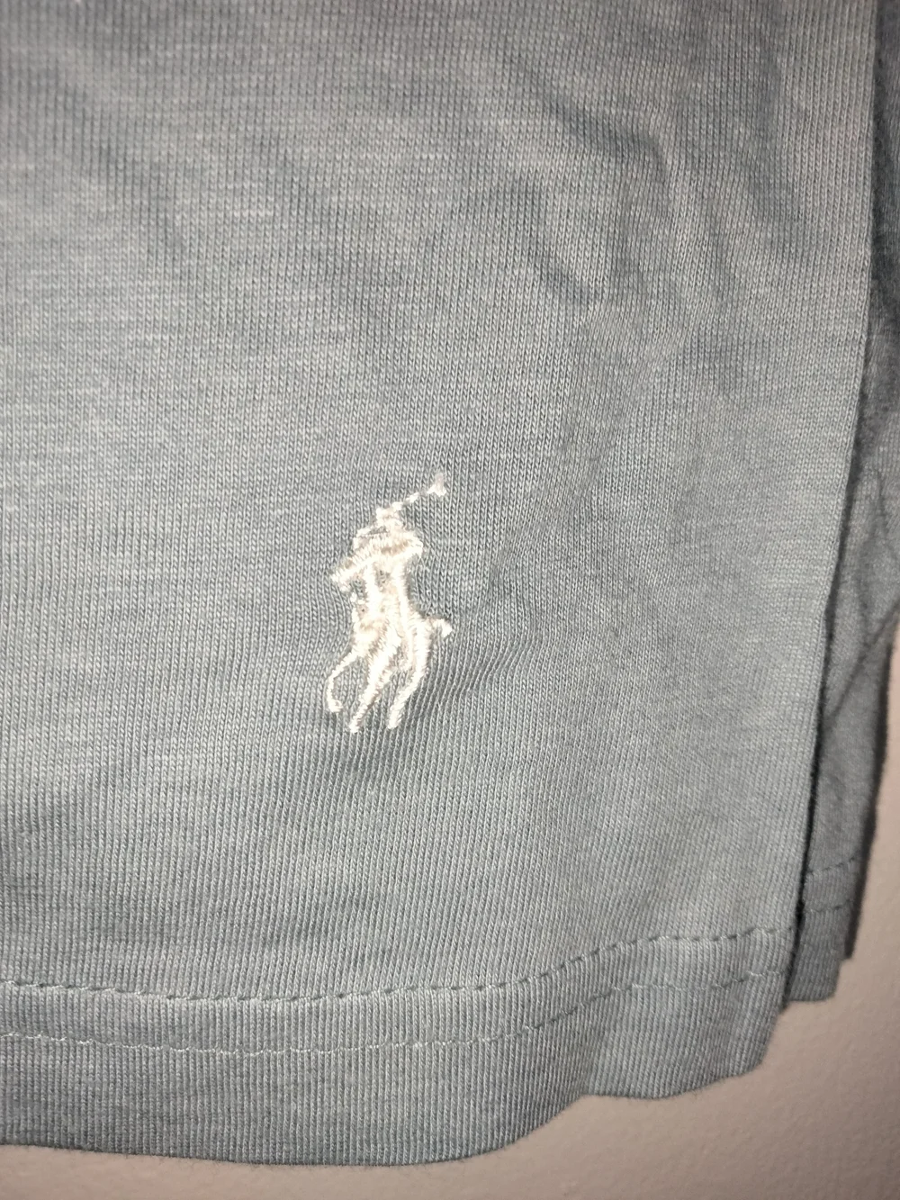 Polo Ralph Lauren (Size L) Men's Pale Blue 100% Cotton V-Neck SS Casual T-shirt